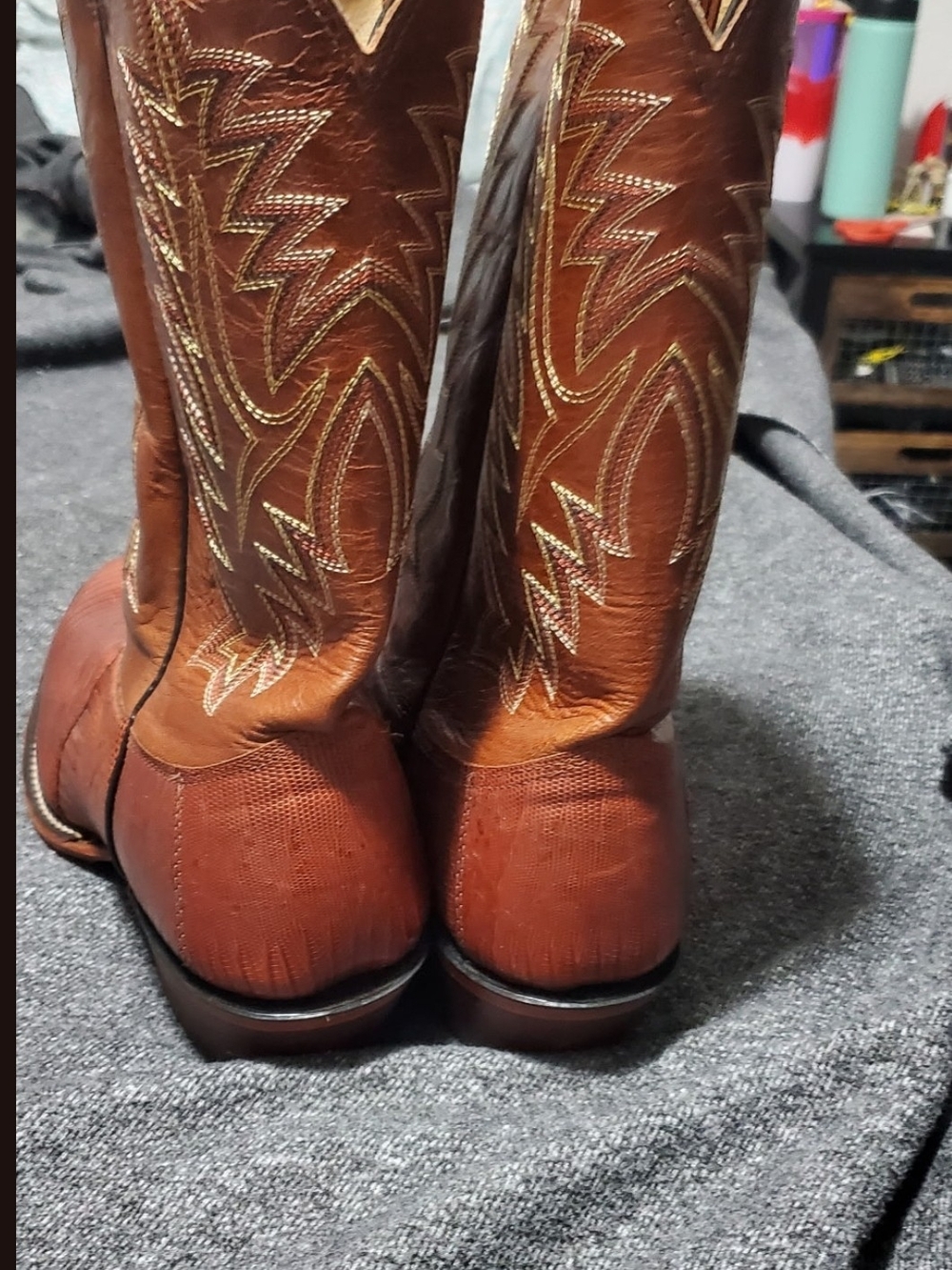 Men's Brown Leather Western Boots - Classic Cowboy Style